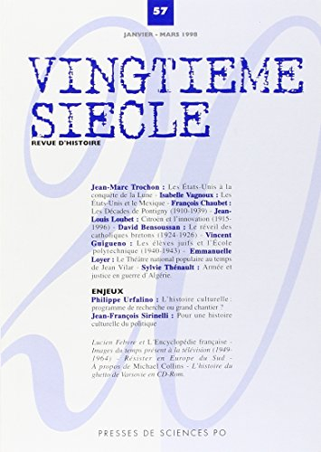 vingtième siècle numéro 57