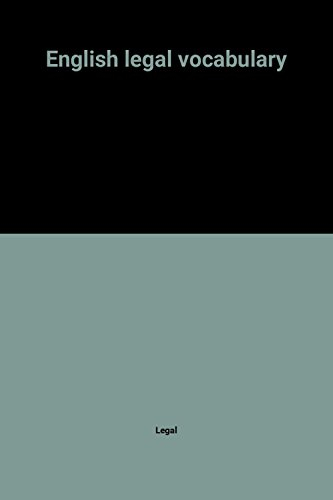 Legal English vocabulary