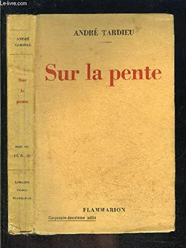 sur la pente - flammarion 1935