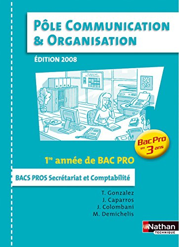 1re année bac pro 3 ans 2008 : pochette de l'élève