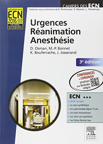 Urgences, réanimation, anesthésie