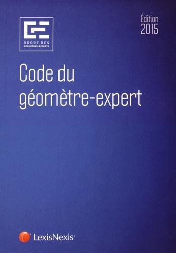 Code du géomètre expert 2015