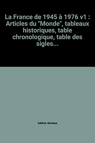la france de 1945 à 1976 v1 : articles du