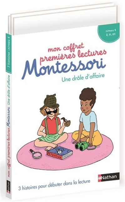 Mon coffret premières lectures Montessori : une drôle d'affaire : 3 histoires pour débuter dans la l