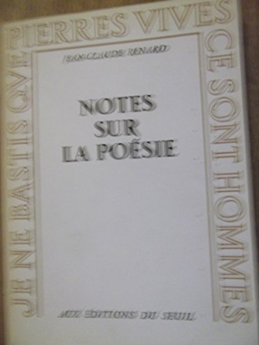 Notes sur la poésie