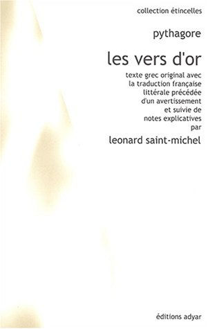 Les vers d'or : texte grec original avec la traduction française littérale précédée d'un avertisseme