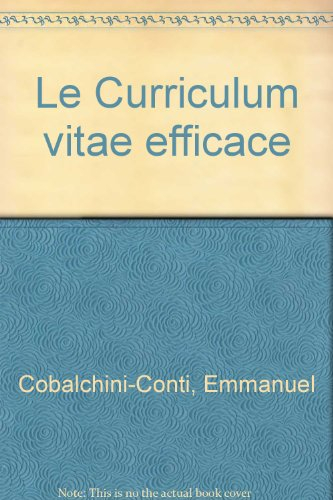 le curriculum vitae efficace