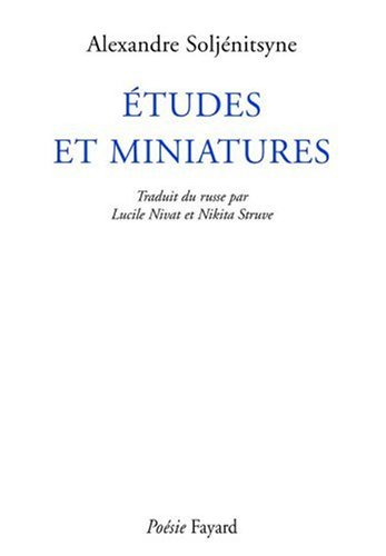 Etudes et miniatures