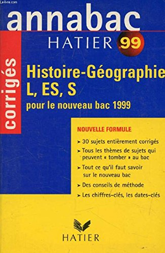 ANNABAC 99 HISTOIRE GEOGRAPHIE