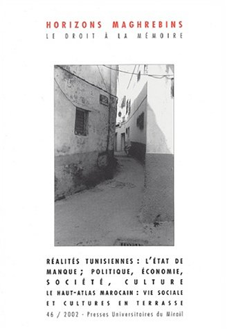 Horizons maghrébins, n° 46. Réalités tunisiennes : l'état de manque. Le Haut-Atlas marocain : vie so