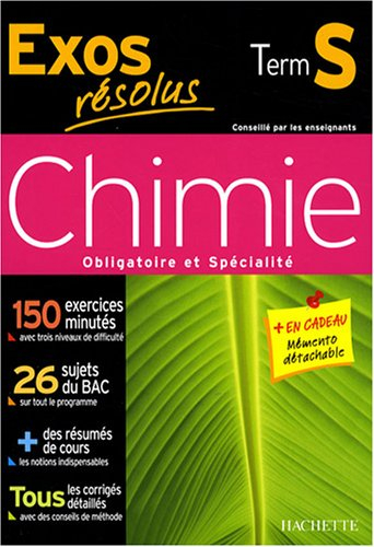 Chimie, obligatoire et spécialité terminale S