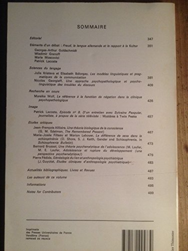 revue internationale de psychopathologie numero 7 1992