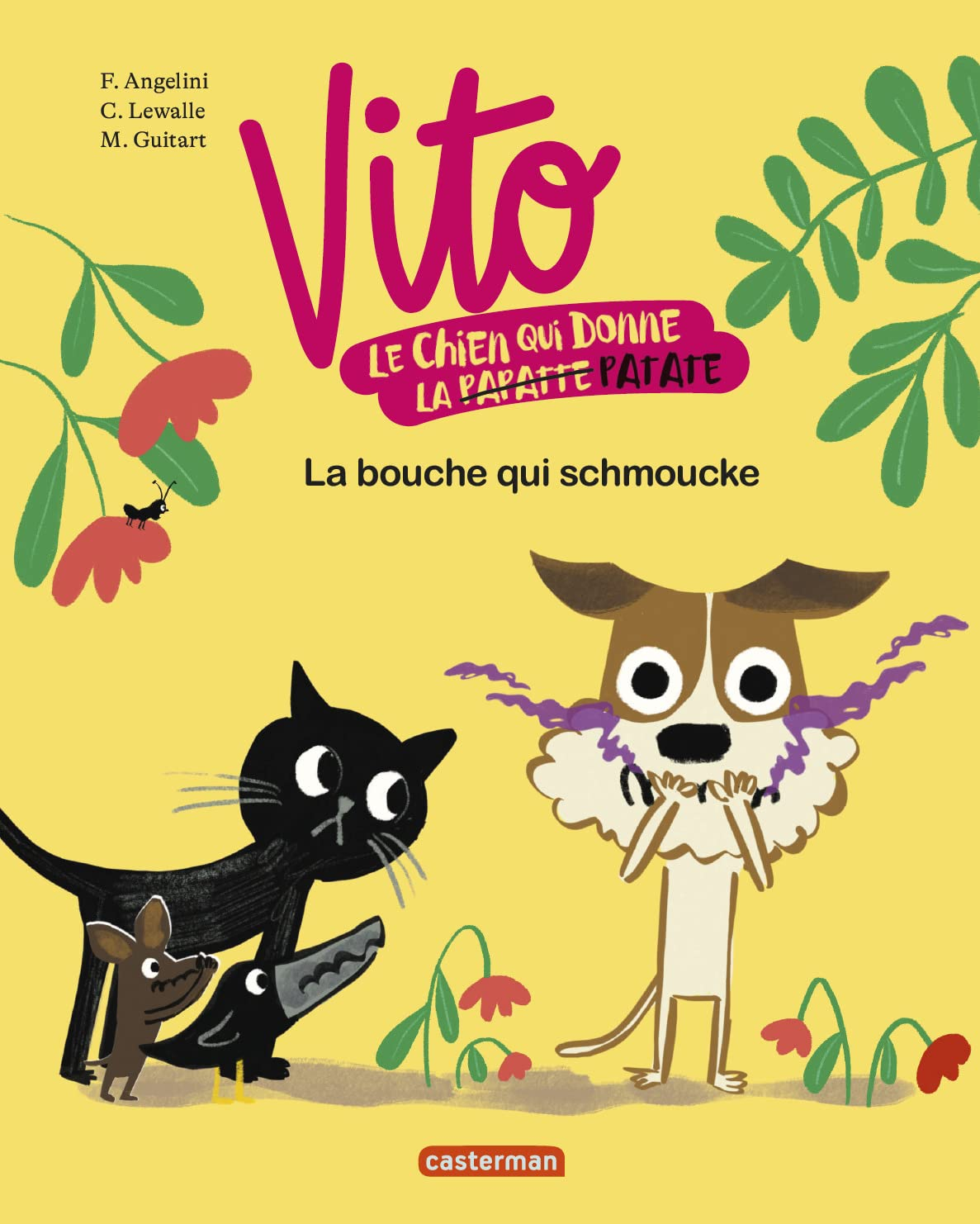 Vito, le chien qui donne la patate. La bouche qui schmoucke