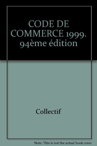 code de commerce 1998-99