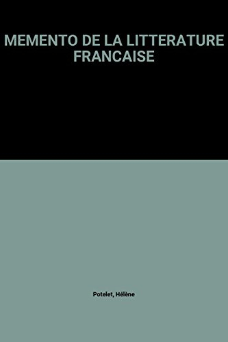 memento de la litterature francaise