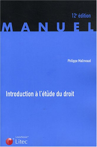 Introduction à l'étude du droit