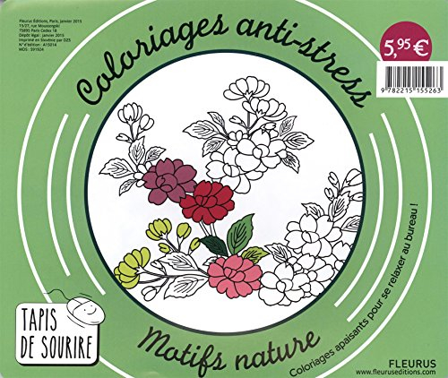 Coloriages anti-stress : motifs nature