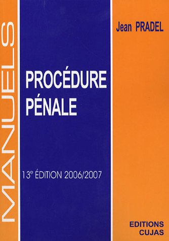 Manuel de procédure pénale