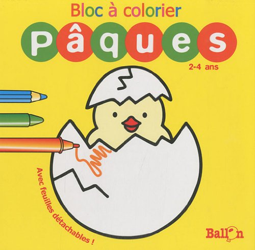 paques bloc a colorier junior 2-4 ans