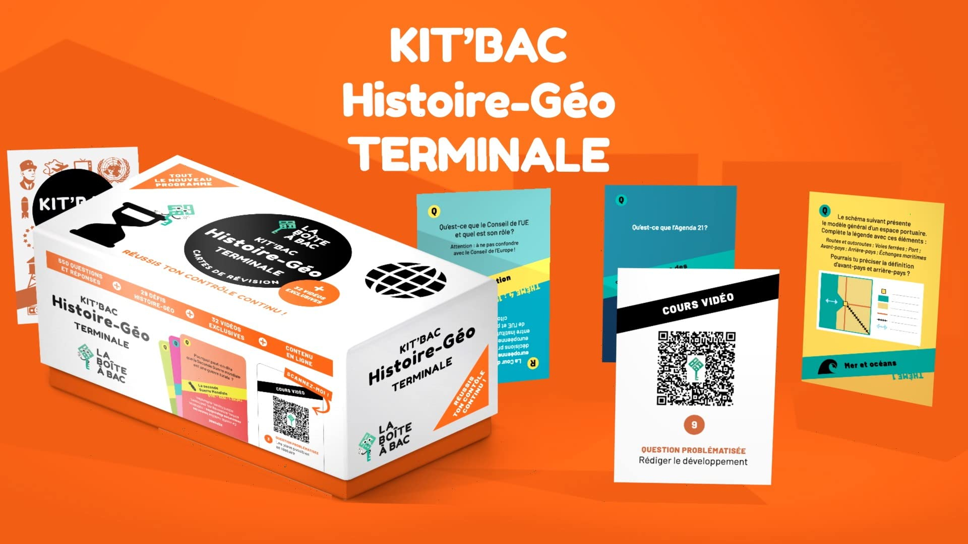 Kit'bac histoire géo terminale : cartes de révision : tout le nouveau programme