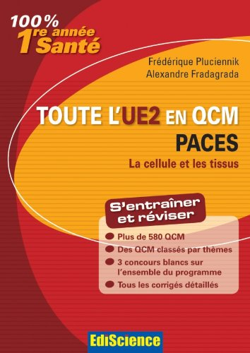 Toute l'UE2 en QCM PACES : la cellule et les tissus