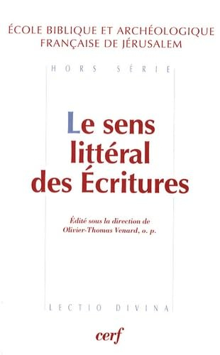 Le sens littéral des Ecritures
