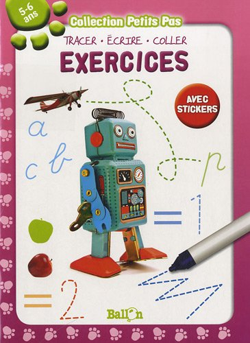 Exercices, 5-6 ans : tracer, écrire, coller