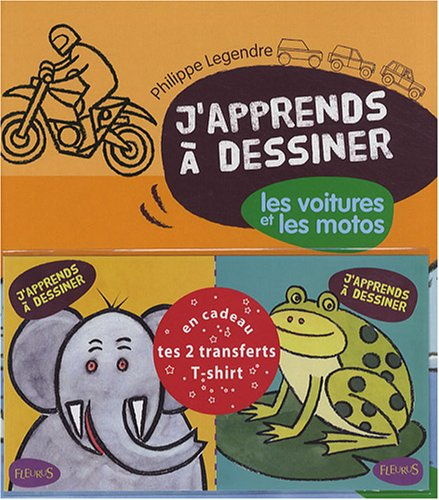 j'apprends a dessiner les voitures et les motos en cadeau 2 transferts pour t shirt