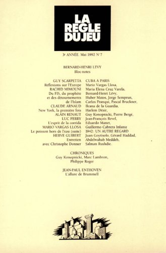 Règle du jeu (La), n° 7. 1492, un autre regard : suite
