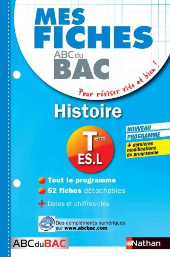 Histoire, terminale ES, L : nouveau programme
