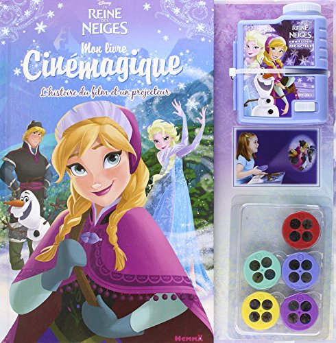 La reine des neiges : mon livre cinémagique : l'histoire du film et un projecteur