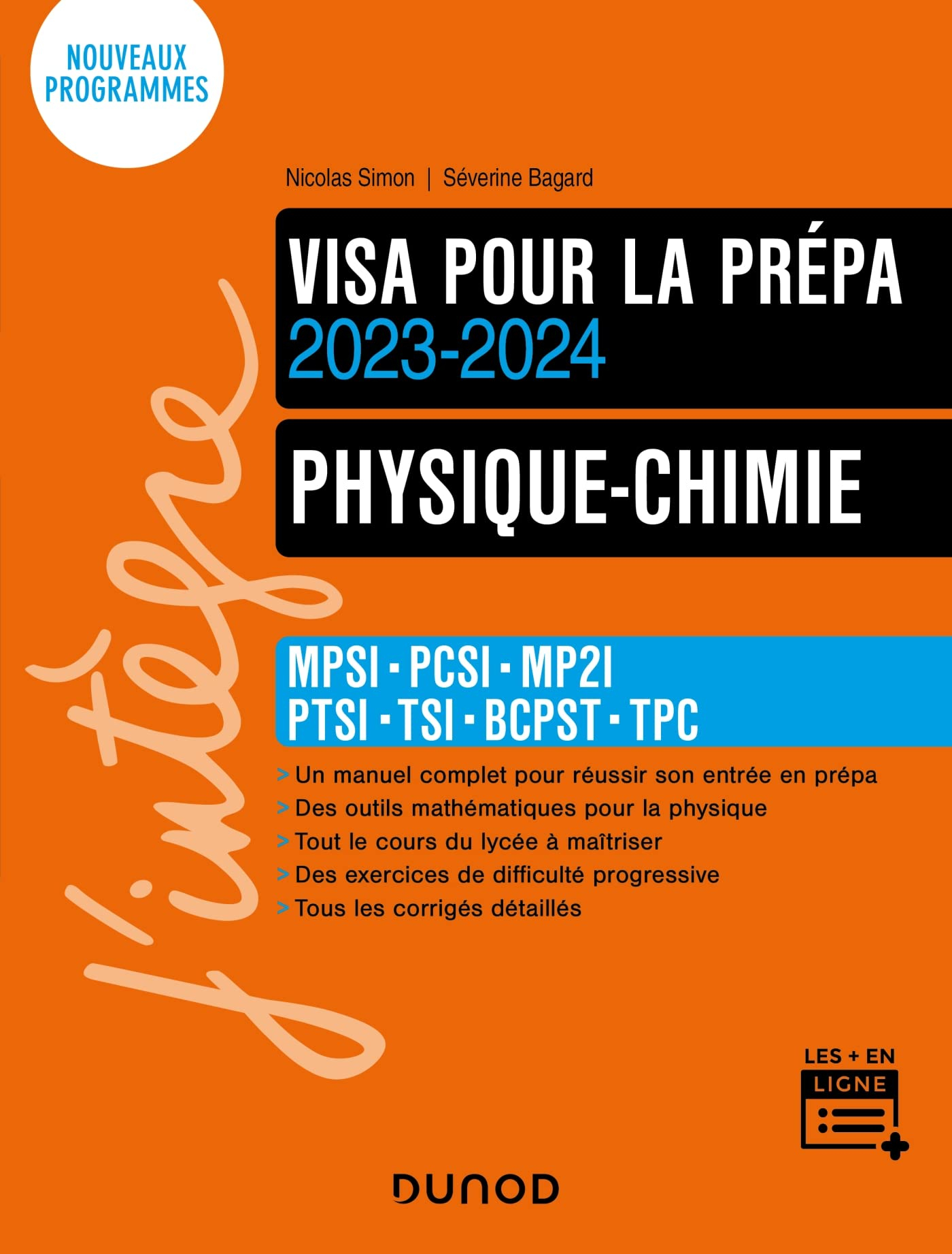 Physique-chimie, visa pour la prépa 2023-2024 : MPSI, PCSI, MP2I, PTSI, TSI, BCPST, TPC : nouveaux p