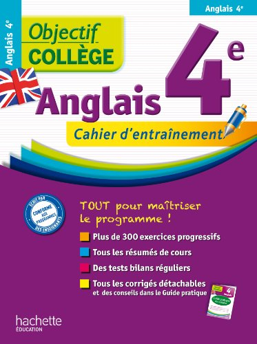 Anglais 4e : cahier d'entraînement