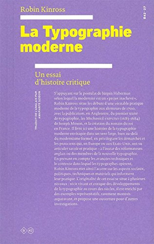 La typographie moderne : un essai d'histoire critique
