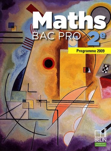 Maths 2e bac pro : programme 2009