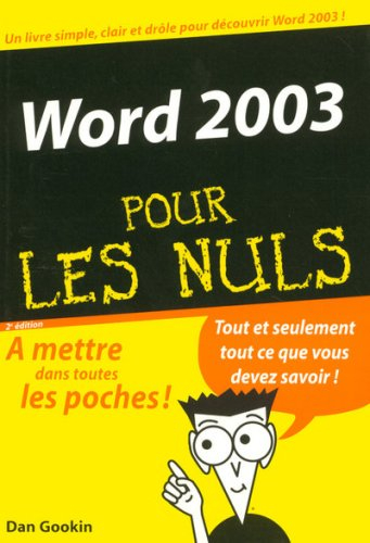 Word 2003 pour les nuls
