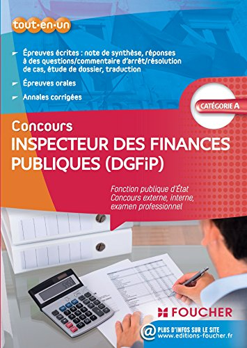 Concours inspecteur des finances publiques (DGFIP) : fonction publique d'Etat, concours externe, int