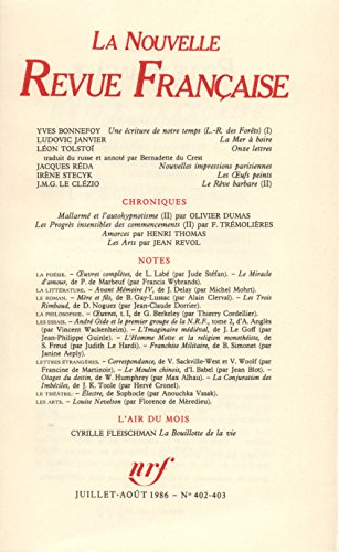 Nouvelle revue française, n° 403