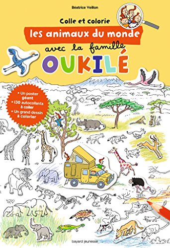 Colle et colorie les animaux du monde avec la famille Oukilé