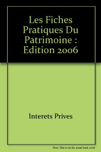 Les fiches pratiques du patrimoine