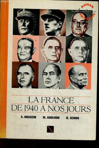 la france de 1940 a nos jours  nouvelle édition                                               022796