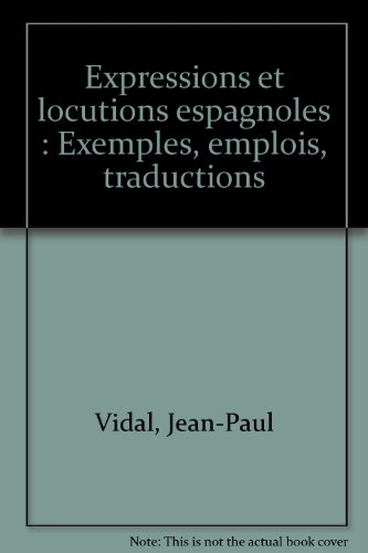 Expressions et locutions espagnoles