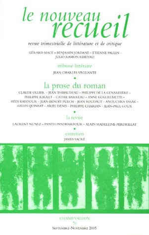 Nouveau recueil (Le), n° 76. La prose du roman