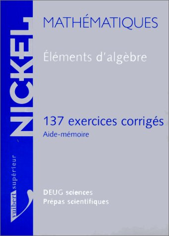 Eléments d'algèbre