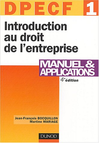 Introduction au droit de l'entreprise, DPECF n° 1