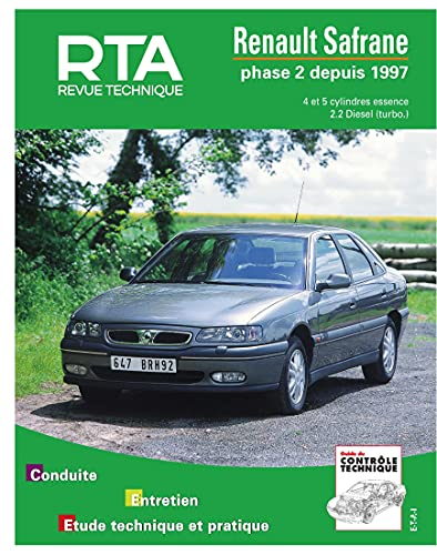 Revue technique automobile, n° 617.1. Renault Safrane phase 2  jusqu'à 1997 4 et 5 cylindres essence