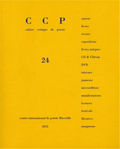 Cahier critique de poésie, n° 24. Anne Parian, Pascal Poyet