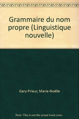 Grammaire du nom propre