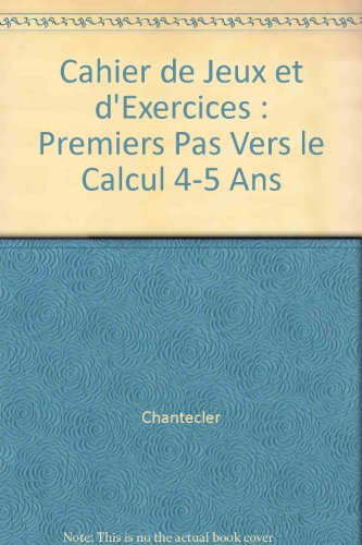 Premiers pas vers le calcul maternelle Moyenne section-2e maternelle, 4-5 ans