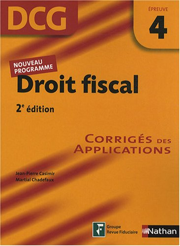 Droit fiscal, DCG, épreuve 4 : 2008-2009